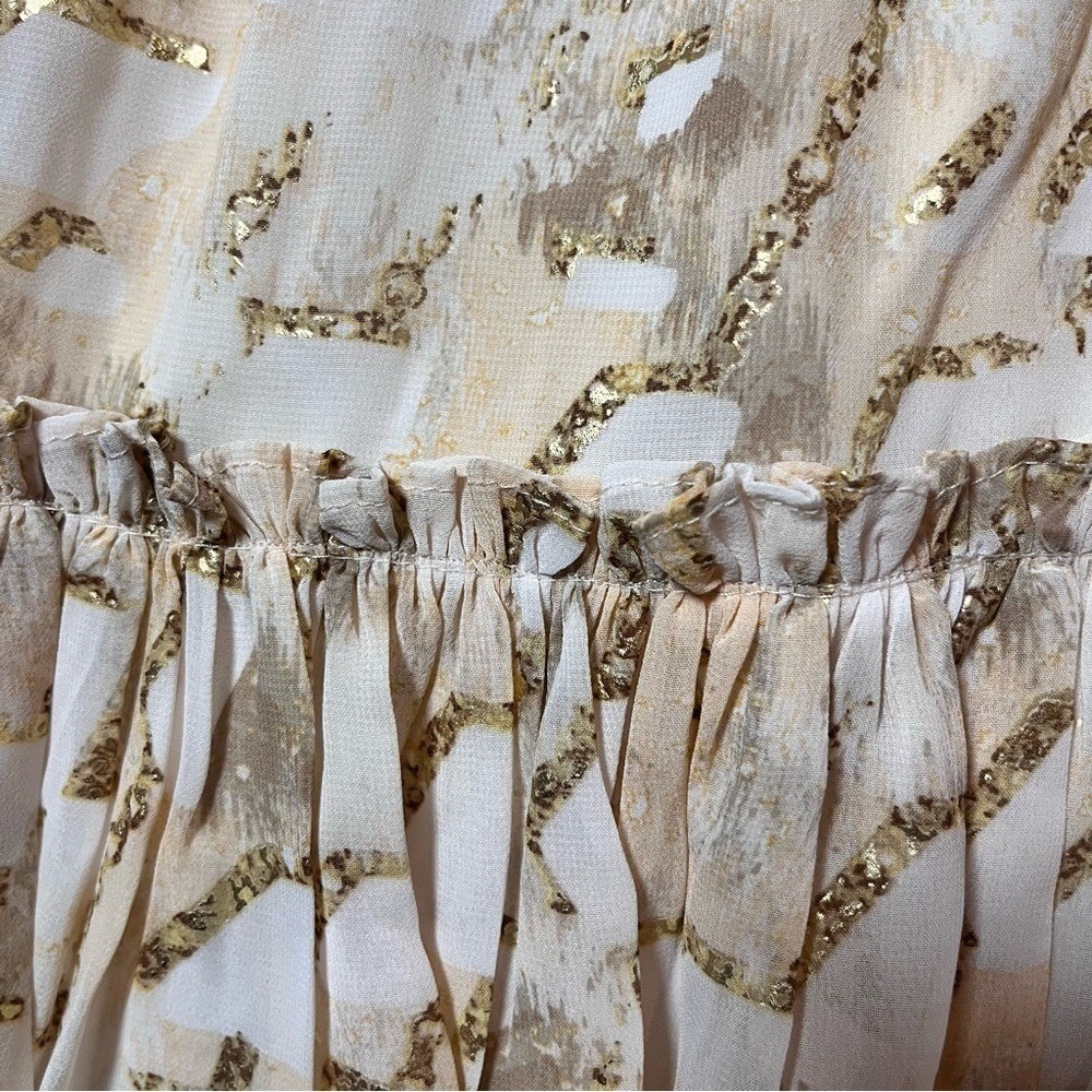 Buddy Love Cream and Gold Mini Dress Country Western style in Rodeo stretchy MD. - Picture 12 of 16